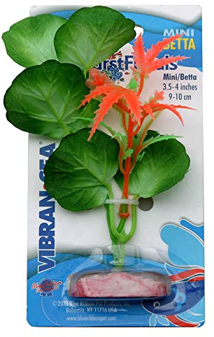 ColorBurstFlorals Broad Lily Leaf Mini Betta Silk Aquarium Plant