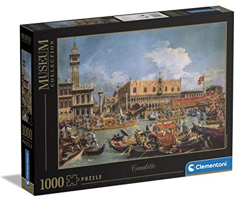 Clementoni - 39764 - Museum Collection - Canaletto, The Return of The Bucentaur at The Molo On Ascension Day, Puzzle 1000 Teile Für Erwachsene, Geschicklichkeitsspiel Für Die Ganze Familie