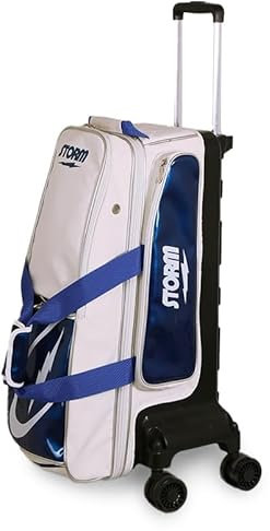 Storm Bowlingtasche mit 3 Kugeln, Thunder Signature Serie, Weiß/Blau