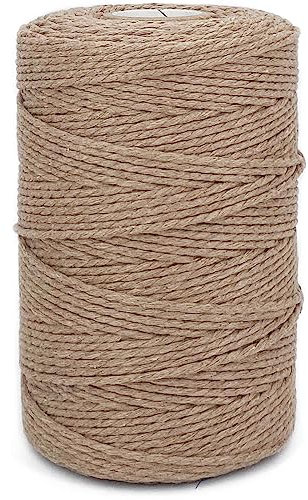Ficelle de boucher en coton de 150 m pour travaux manuels, torréfaction, emballage cadeau, bricolage, décoration, jardinage, matériaux d'emballage, marron clair