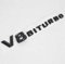 V8 Biturbo Schriftzug 3D Emblem Logo G63 S63 SL63 CL63 C63 CLS63 AMG (Schwarz)