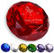 Deko Glas Diamant in Rot mit individueller Gravur - mit Namen personalisiert - der Briefbeschwerer für Paare - perfektes Hochzeitsgeschenk - passend zur goldenen Hochzeit - Motiv Blumen
