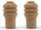 fiXte Large Wooden Ridged Cord Pull Curtain Roman Blind Light Bathroom Kitchen Fan Natural Wood (Pack of 2)