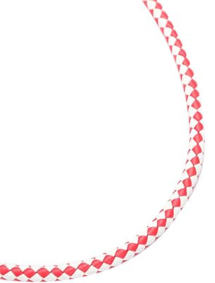 Cordon en cuir tressé - 10 m - Diamètre : 7 mm - Corde ronde en cuir synthétique - Pour bricolage, fabrication de bijoux - Blanc et rouge