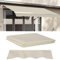 CekoCk Ersatz-oberbezug Aus Stoff für Einziehbare Markisen 280g Polyester Sonnenschutzabdeckung für Terrasse Balkon Uv- und Wasserbeständiger Stoff,41 Größen(Size:13x9.8ft,Color:Beige)