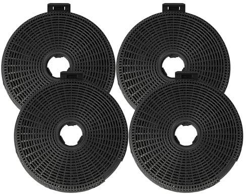 vhbw 4x Aktivkohlefilter kompatibel mit Küppersbusch KD 6210.1 | IKD 9210.1, IKD 12210.1, IKDU 3900.1, IKD 9380.1 Dunstabzugshaube - 20 cm