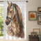 TropicalLife Voile-Fenstervorhänge mit Pferde-Motiv, transparent, 140 x 198 cm, Motiv: Pferde, für Wohnzimmer, Schlafzimmer, Küche, Zuhause, Türdekoration, Vorhänge