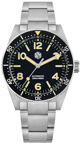 San Martin Herrenuhr 62mas SN0139, 39mm 20Bar Taucheruhr NH35 Automatisch Mechanisch Luxus Tauchen Wasserdicht Armbanduhr