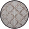 vidaXL Outdoor Teppich, Gartenteppich Rund Beidseitig, Balkonteppich Terrassenteppich UV-beständig, Teppich für Balkon Terrasse, Braun Ø120cm PP