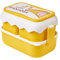 SYCCLLYYDS Brotdose mit Trennfächern Set Bento Box Frühstücksdose Gelb