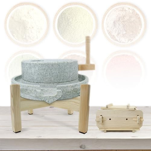 MLYYYDSS Mulino per Cereali Grande Mulino in Pietra Blu, Mulino per Fagioli per Uso Domestico, Mulino in Pietra Fatto a Mano/Mulino per Pasta/polverizzatore per Cereali