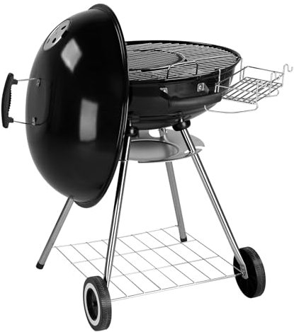 28Tragbarer Holzkohlegrill für Camping-Beistelltische - Rollbare Camping-Holzkohlegrills, Außengrill, tragbarer Grill mit Rädern, tragbarer Grill, Barbecue-Grill, BBQ-Pit-Grill, Holzkohle, 71 x