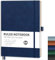 RETTACY Notizbuch Liniert A4, Leichtes Journal Tagebuch mit 96 nummerierten Seiten,100gsm Notizbücher, Innentasche, hochwertigem Softcover für Büro Schule Arbeit Frauen Männer, 21.5 x 27.9cm - Blau