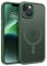 VENINGO Magnetic for iPhone 14 Plus Case, Compatible with MagSafe Matte Translucent Back Soft TPU Bumper Shockproof 360 Protective Slim Girls Women Man Case for iPhone 14 Plus, Dark Green