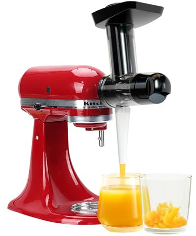 Masticating Juicer Attachment for KitchenAid Stand Mixer, Juicer Machine for Kitchenaid Mixer Attachments, Cold Press Juicer with Dual Mouth Feed Chute for KitchenAid mixer Attachments
