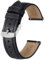 BISONSTRAP Retro Leder Uhrenarmband für Herren, Ersatzarmband aus Ölgewachstem Kalbsleder, Schnellverschluss, 20mm, Schwarz (Silberne Schnalle)