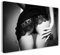 Printistico Leinwandbild (120x80cm) Frauen Fotografie schwarz weiß - Po mit Wäschekleid, echter Holz-Keilrahmen inkl. Aufhänger, handgefertigt in Deutschland