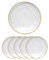 Trimming Shop 13-inch Clear Charger Plates with Gold Beaded Rim – Elegant Acrylic Plates for Weddings, Parties, and Table Decorations, Affordable Decorative Dinner for Home & Events, Pack of 6