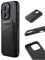 Mujjo Leather Wallet Case iPhone 16 Pro Schwarz