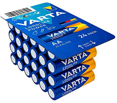 LONGLIFE Power LR06 AA-Batterien in Einer 24er Box, ideal für den täglichen Gebrauch, Sorgen für hohe Leistung, Langlebigkeit und optimale Leistung und verlängern die Lebensdauer Ihrer Geräte.