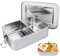 GBACHOOSE Brotdose Edelstahl 1400ml, Lunchbox mit 2 Fächern, Brotzeitdose mit Trennwänd für Salate, Snacks, Arbeit, Schule, Reisen