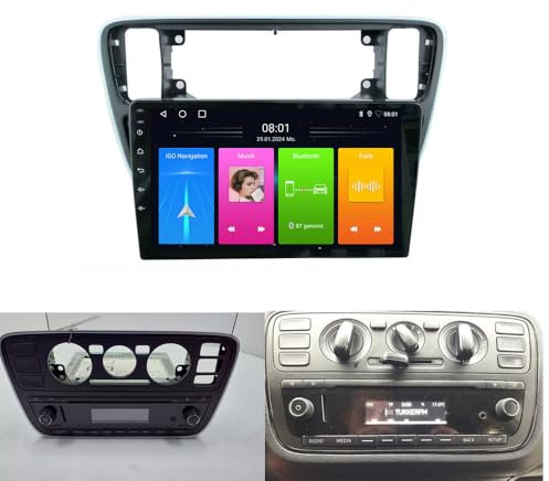9 Zoll Bildschirm Android Autoradio für Seat MII/Skoda Citigo E-Citigo/VW UP! e-up!/Seat MII/e-MII/Seat Ibiza IV 4 Sportcoupe 6J 6J1 6J5 6P1 6P5 3-Door
