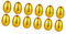 Perfeclan Goldene Eier, Osterjagd-Zubehör, Dekoration, unbefüllt, DIY-Bastelgeschenke, Festliche, befüllbare Ostereierkörbe, Preise für Feiern, 12 StÜcke