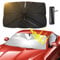 Sonnenschutz Auto Schirm,136.5 X 76cm Sonnenschirm Auto frontscheibe,Auto windschutzscheibe Sonnenschirm,Faltbarer Auto Sonnenschutz frontscheibe innen,UV-Schutz,Wärmeisolierung,Passt Meisten Autos