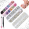 tlidfgeo 5200 Nail Art Rhinestones & Pearls, 3 Boxes with AB Crystals, Flat Back Gems, Tweezers & Dotting Pen for DIY Nail Design