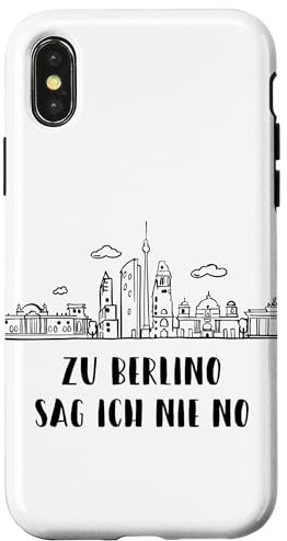 Berlin City Skyline Lustiges Zitat Hülle für iPhone X/XS