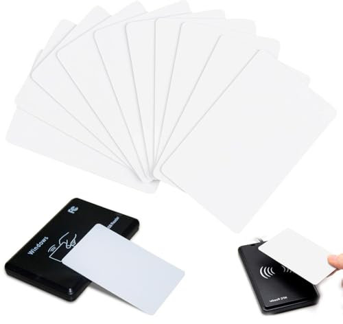 NOPKESV 10 Stücke NFC Cards, NFC Tag Karten, Programmierbar Chip Tag, für Alle NFC-Fähigen Smartphones (Blanko weißen)