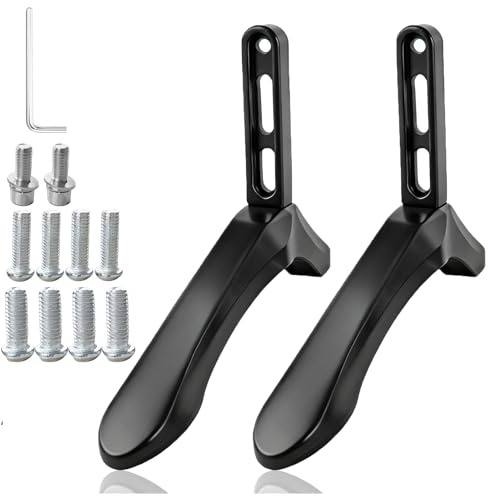 TV Base Pedestal Feet,2PCS Universal TV Stand Leg with Accessories Televisions Stand Mount Legs Television Stands Base Replacement Bracket Feets for Most LCD/LED/OLED Flat Curved TVs Stands Legs