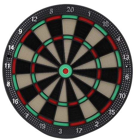 Luocute 13,5-Zoll-Dartscheibe, Elektronische Heim-Dartscheibe Sport Robustes ABS-Material mit Präzisen Wertungszonen für Indoor-Training und Gelegenheitsspiel, 16,14 X 16,14 X 0,79 Zoll
