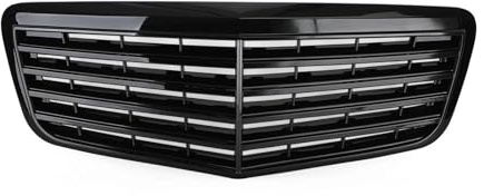 Waben Gitter Kühler Grill Frontstoßstangengrill Passend Für Für Benz Für W211 Für E350 500 2007 2008 2009 Glänzend Schwarz