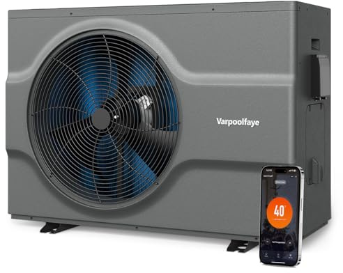 Varpoolfaye 18KW Elektrische Pool Wärmepumpe Für Aufstellpool Poolheizung Wärmepumpe Schwimmbad Bis 78.000 l 78 m³ WiFi Steuerung 220v 240v 50Hz