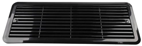 Grille d'aération de réfrigérateur 483 x 186 mm pour caravane Thetford - Résistante aux intempéries - Prise d'air extérieure OE 62445480 (noir)