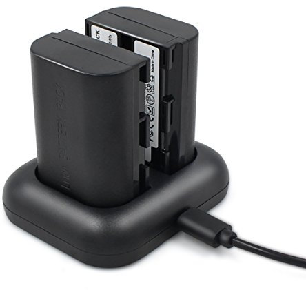 ENEGON Replacement Battery(2-Pack) and Rapid Dual Charger for Canon LP-E6, LP-E6N and Canon Canon EOS 5D Mark II/III, 5DS, 5DS R, 6D, 7D, 7D Mark II, 60D, 60Da, 70D, 80D, XC10