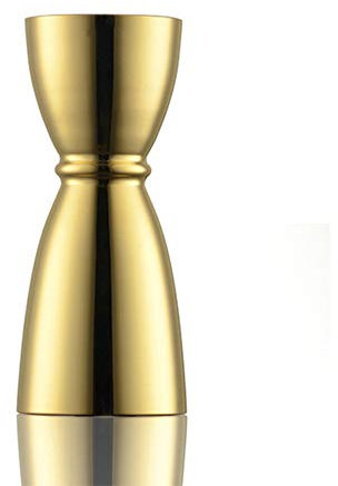 Doseur en Acier INOX Cocktail Mesure Alcool Jigger Single Double Verre Bar30 / 45ml FENGMING (Couleur : Or, Taille : 30/45ml)