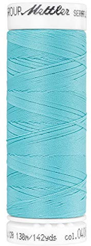Mettler SERAFLEX elastischer Nähfaden 130 m Aqua türkis Fb. 408