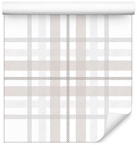 Wallepic Papier peint intissé 10 m Motif minimaliste écossais 1000 x 53 cm