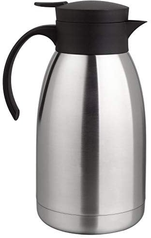 HAC24 Thermoskanne Kaffeekanne Edelstahl 2 Liter Isolierkanne Teekanne Thermo Kaffee Tee Kanne Einhandautomatik