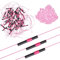 100stk Angeln Posen Stopper Fadenstopper mit Perlen Angeln Schnurstopper Spirolino Posen, Forellenangeln, Angeln auf Forelle Fadenstopper Posenstopper Angelgerät (Rosa)