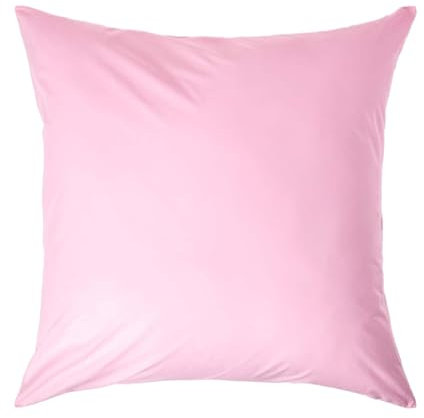 HOMESCAPES Taie d’Oreiller 60x60 cm en Coton égyptien 200 Fils, Taie d’Oreiller carrée Coloris Rose