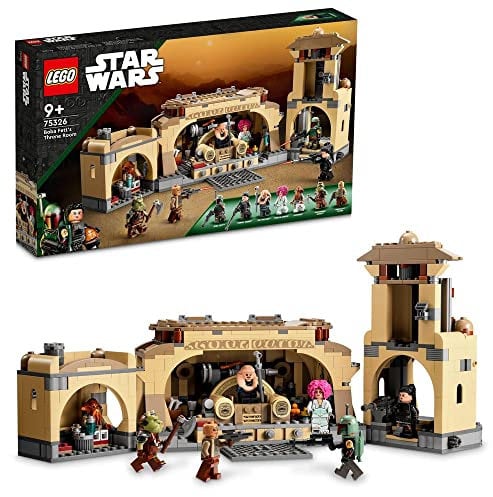 LEGO 75326 Star Wars La Salle du Trône De Boba Fett, Jouet à Construire pour Les Enfants de 9 Ans et Plus, avec Le Palais de Jabba et 7 Minifigures