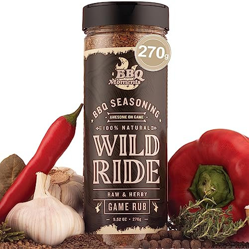 BBQ Moments Especias Barbacoa Spice Mix Para Jamon, Chorizo, Carne Picada, Salchichas Frankfurt, Ternera Filetes, Barbecue Dry Rub - Especias y Condimentos Organicos, 270g (9.52 Oz)