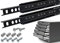 1 par de rieles para cajones de 150 mm, color negro (2 unidades) extractos para cajones para cajones con separador parcial, incluye juego de tornillos para guías de cajón de escritorio