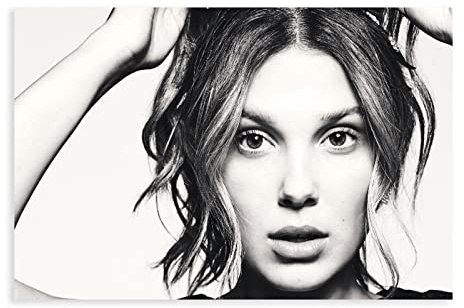 Millie Bobby Brown 90er Vintage Poster (8) Leinwand Poster Schlafzimmer Dekor Sport Landschaft Büro Zimmer Dekor Geschenk Rahmen Stil 30 x 45 cm
