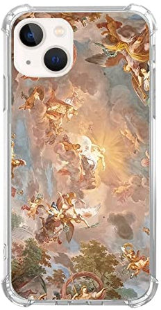 Ästhetische Handyhülle mit Engel Gott Malerei, kompatibel mit iPhone 13, coole Engel God Hülle für iPhone 13, einzigartige trendige TPU-Bumper Schutzhülle