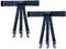 WannGe Men Shirt Stays Adjustable Elastic Shirt Garter Shirts Holder with Non-slip Locking Clamps Anti-Slip Clips, 1 Pair Oblique Band Black
