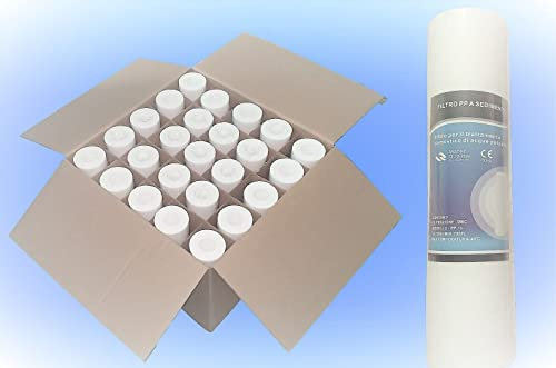 25 Filtri Cartucce Polipropilene 10 Sedimenti 5 Micron Depuratore Acqua Pozzo